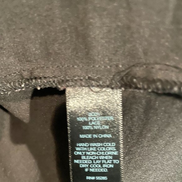 LADIES EXPRESS ELITE STRETCH BLACK AND LACE BLOUSE MEDIUM - Picture 9 of 11